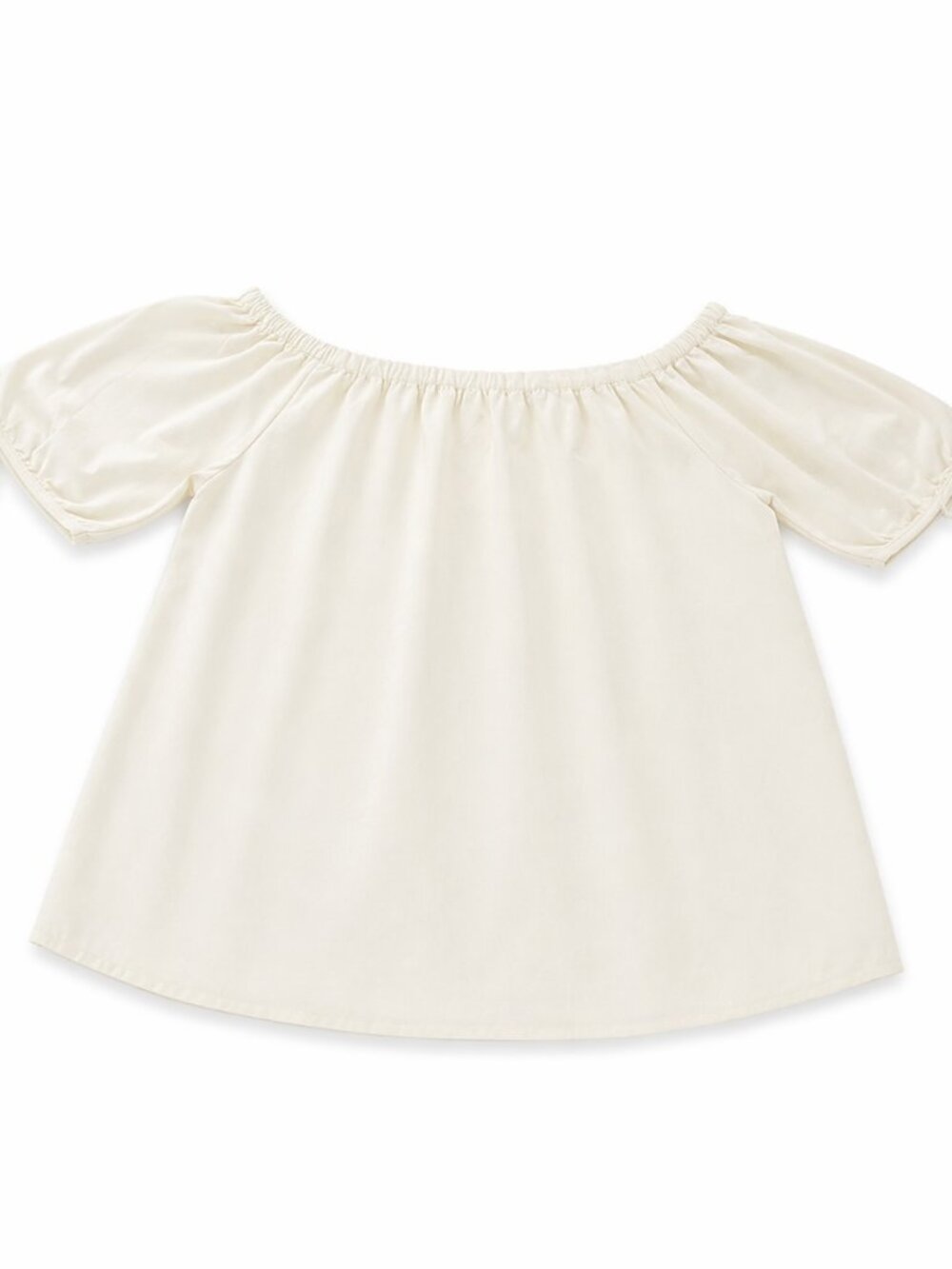 Herve Benard Off Shoulder Blouse Size L White Boho Puff Sleeve New 24x23.5 - Picture 3 of 5